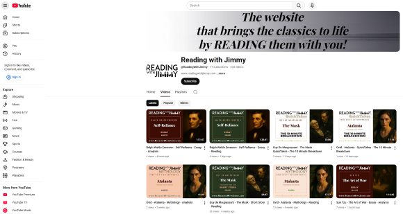 Reading with Jimmy YouTube